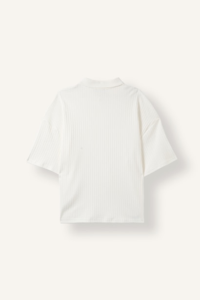 Boxy Fit Camisole Short Sleeve Polo T-Shirt