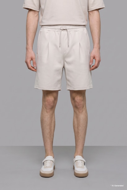 Baggy Fit Elastic Waist Drawstring Shorts
