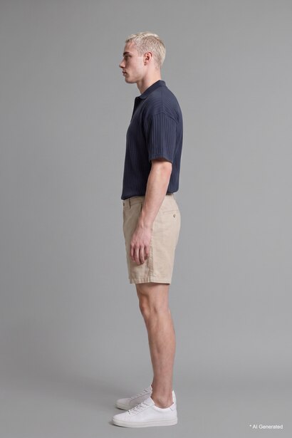 100% Cotton Relax Fit Elastic Waist Shorts