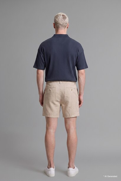 100% Cotton Relax Fit Elastic Waist Shorts