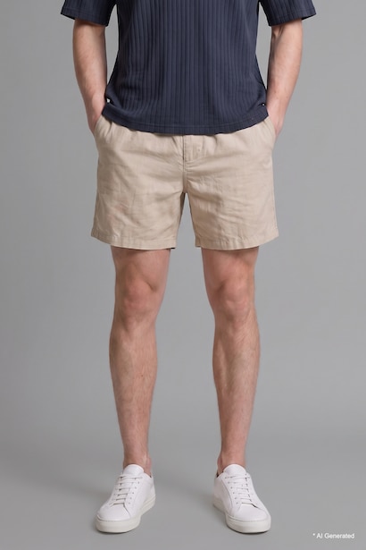 100% Cotton Relax Fit Elastic Waist Shorts