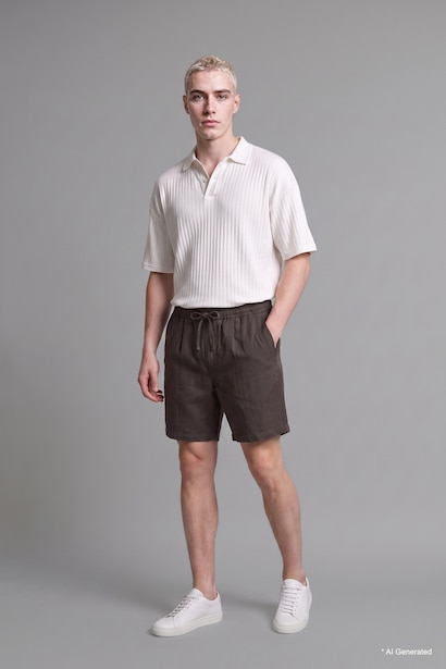 %100 Pamuk Relaxed Fit Bermuda Şort