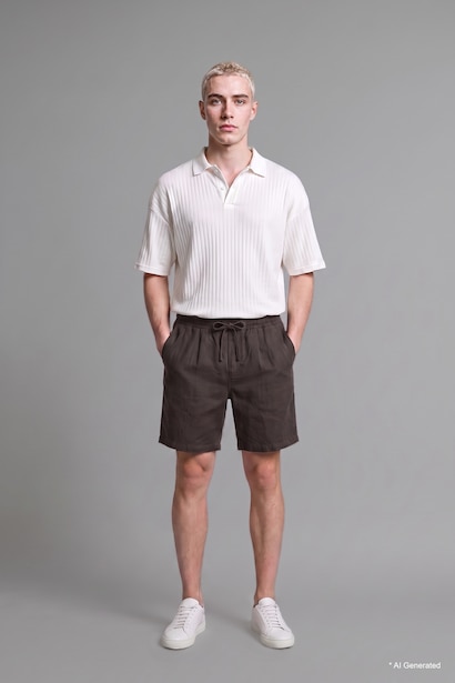 %100 Pamuk Relaxed Fit Bermuda Şort