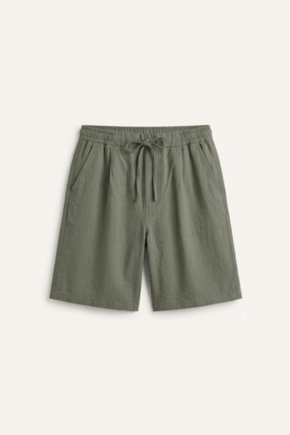 %100 Pamuk Relaxed Fit Bermuda Şort