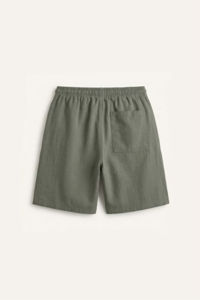 %100 Pamuk Relaxed Fit Bermuda Şort