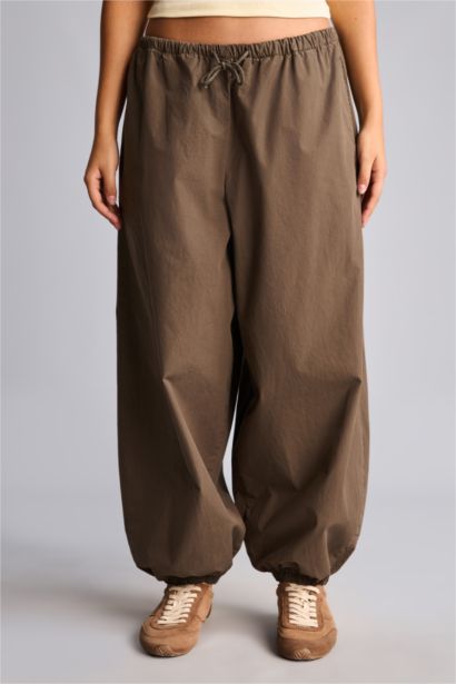 Balloon Fit Poplin Pantolon
