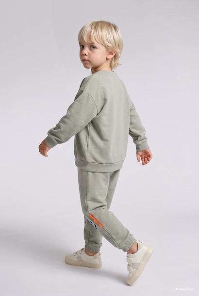 2 piece Regular Fit Crew Neck Animal Set