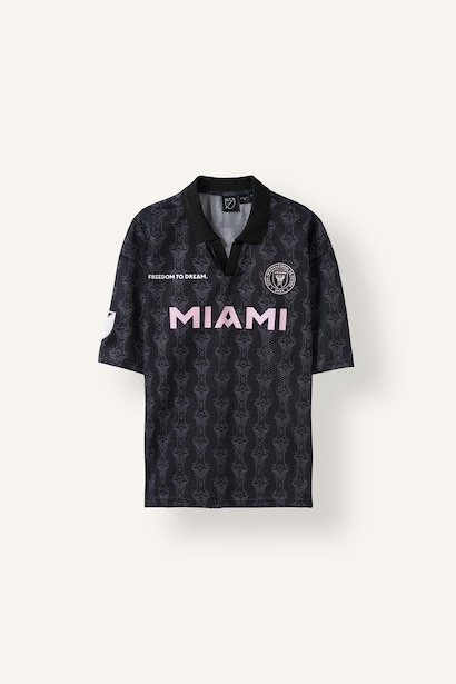 MLS Desenli Boxy Fit Polo Yaka Tişört