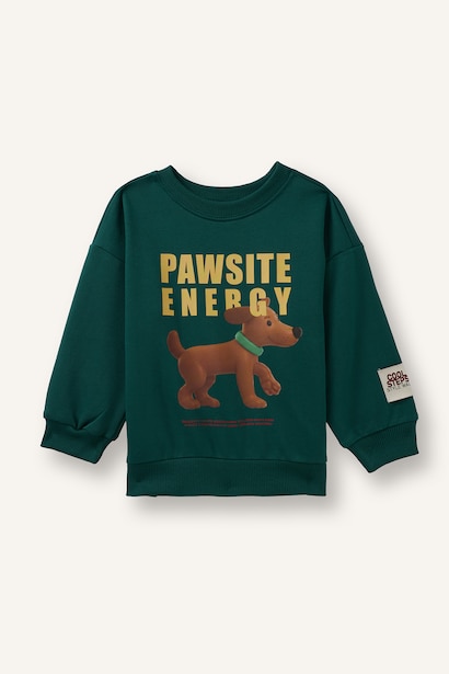 Oversize Fit Animal Print Sweatshirt