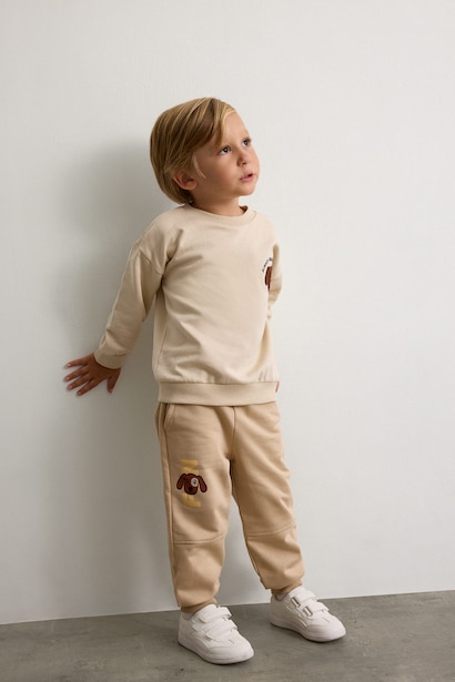 Baskılı Jogger Pantolon Erkek Bebek