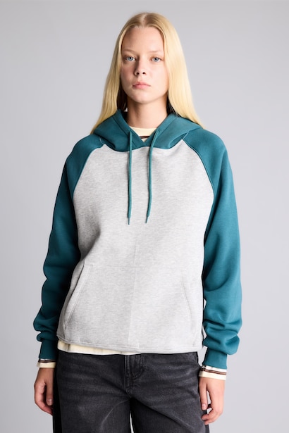 Oversize Kapüşonlu Reglan Kol Basic Sweatshirt