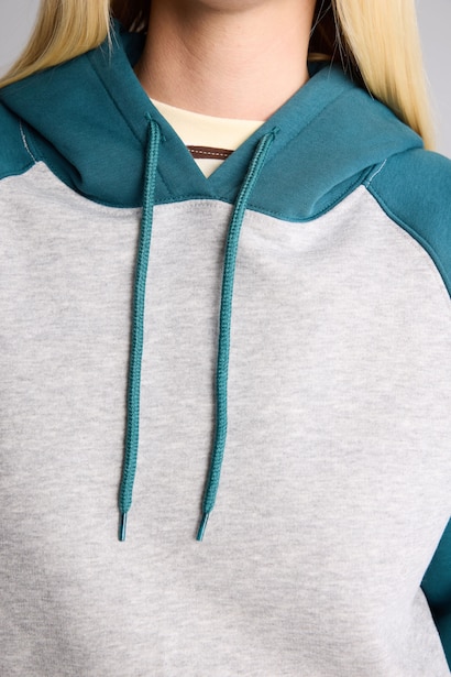 Oversize Kapüşonlu Reglan Kol Basic Sweatshirt