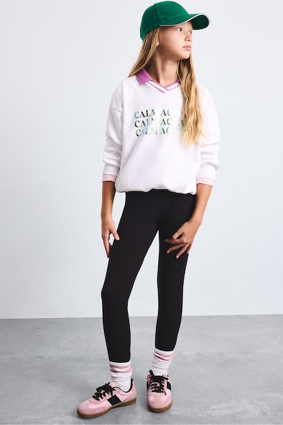 Girl Relax Fit Printed Sweatshirt