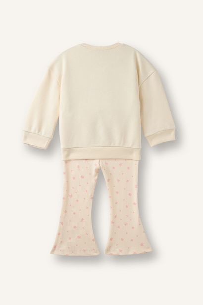 2 piece Regular Fit Crew Neck Flower Set
