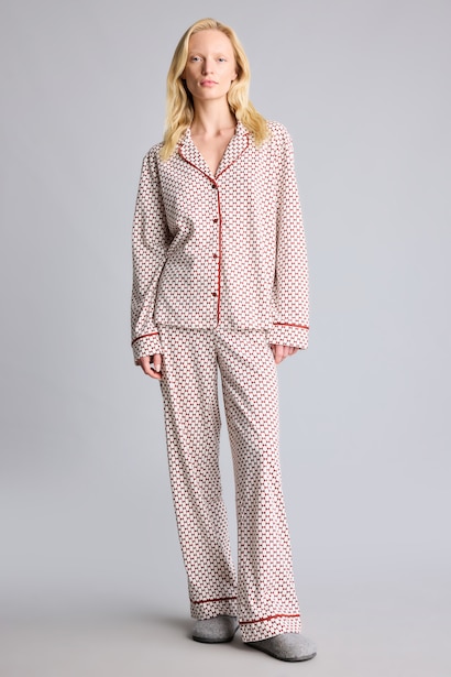 Regular Fit Biyeli Pijama Takımı