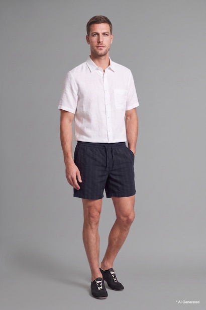%100 Pamuk Relaxed Fit Bermuda Şort