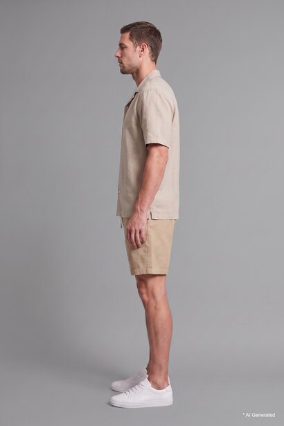Relax Fit Elastic Waist Shorts