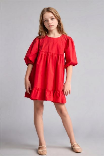 Short Sleeve Woven Dress