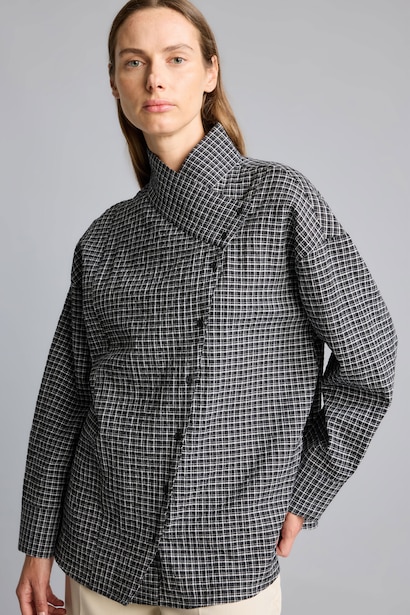 Regular Fit Crinkle Fabric Long Sleeve Tunic