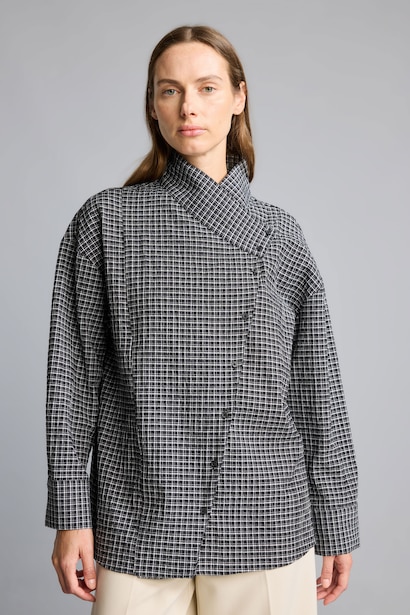 Regular Fit Crinkle Fabric Long Sleeve Tunic
