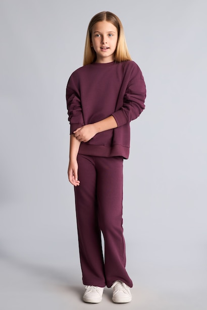 2'li Takım Sweatshirt ve Pantolon Kız Çocuk