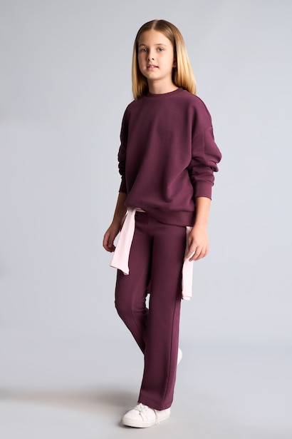 2'li Takım Sweatshirt ve Pantolon Kız Çocuk
