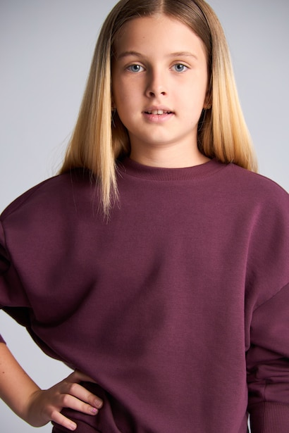 2'li Takım Sweatshirt ve Pantolon Kız Çocuk