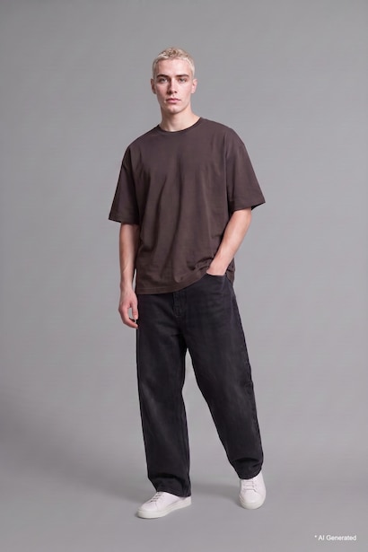 Super Baggy Fit 100% Cotton Black Trousers