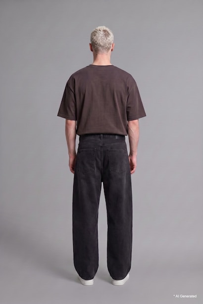 Super Baggy Fit 100% Cotton Black Trousers