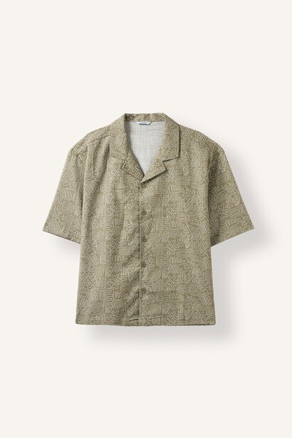 100% Cotton Boxy Fit Printed Shirt
