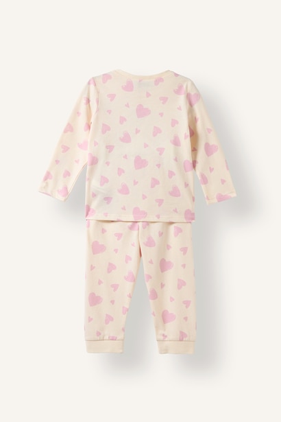 2'li Pijama Takımı Baskılı Kız Bebek