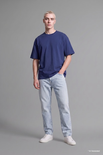100% Cotton Straight Fit Trousers