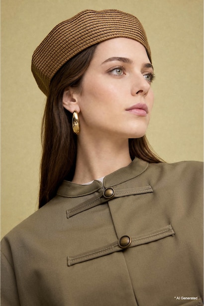Chapeau de peintre en paille pour femme