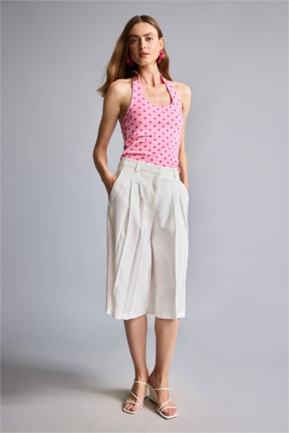 Slim Fit Puantiye Desenli Atlet