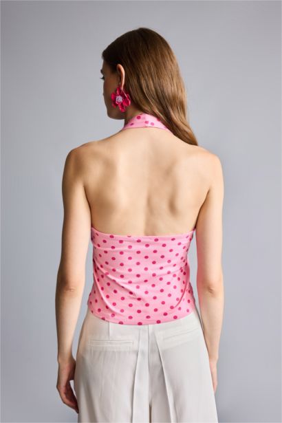 Slim Fit Puantiye Desenli Atlet