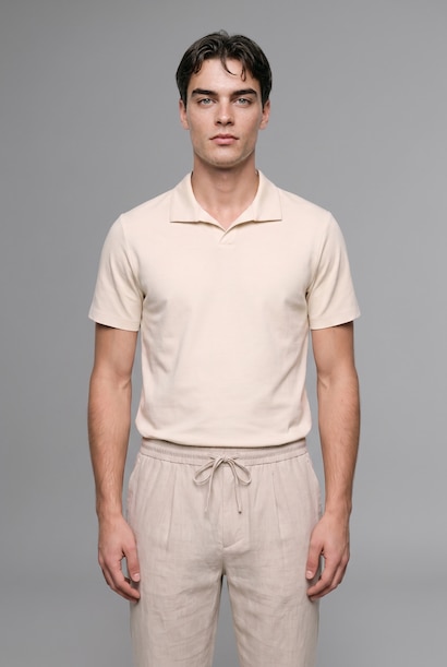 Resort Neck Regular Fit Short Sleeve Polo T-Shirt