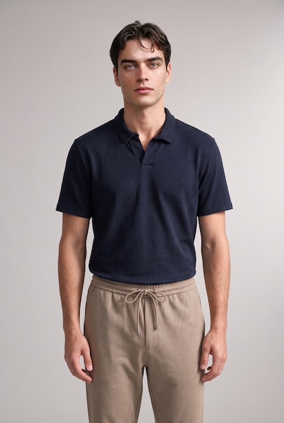 Regular Fit Resort Yaka Basic Polo Tişört