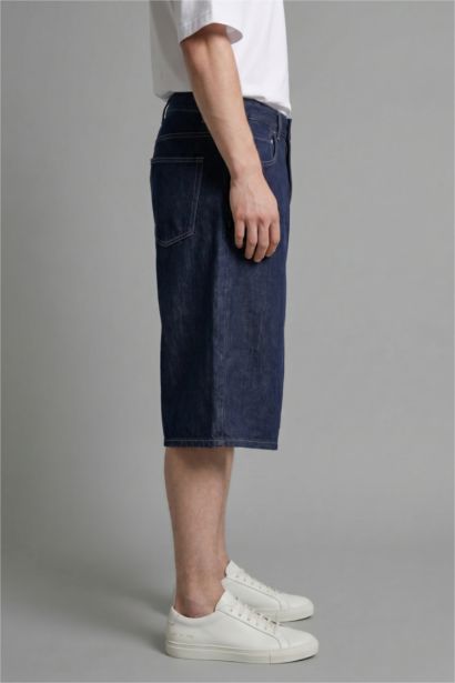 Baggy Fit Navy Bermuda Shorts