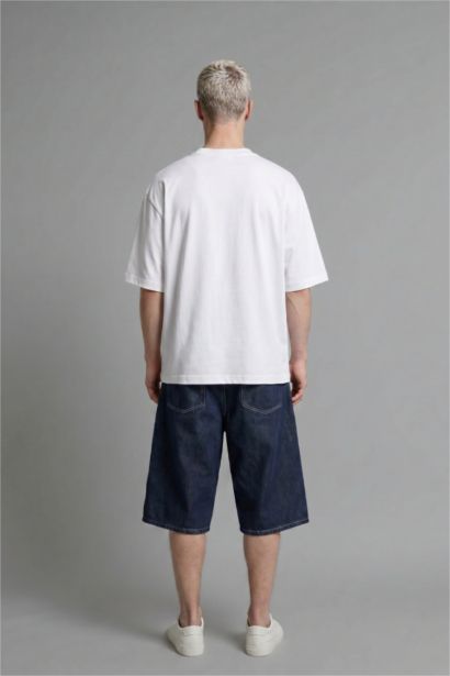 Baggy Fit Navy Bermuda Shorts