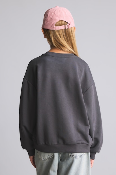 Girl Relaxed Fit Crew-Neck Printed Sweatshirt