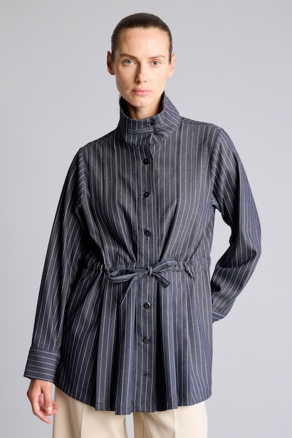 Regular Fit Denim Look Long Sleeve Tunic