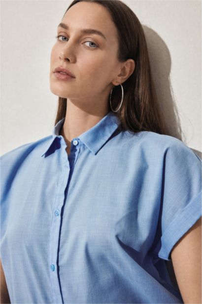 Regular Fit Voile Short Sleeve Shirt