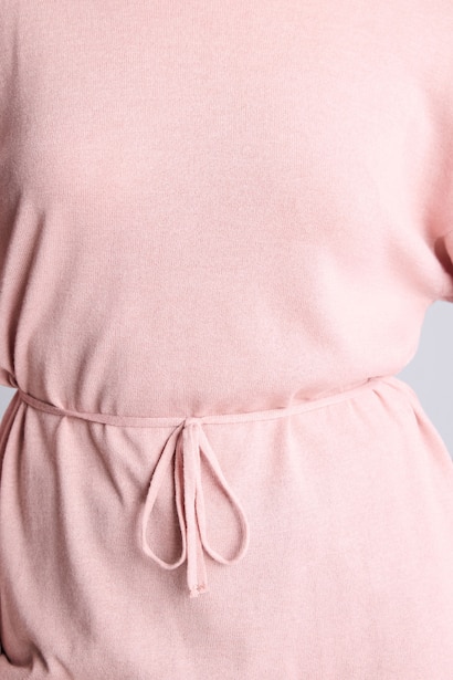 Beli Bağcıklı Triko Tunik