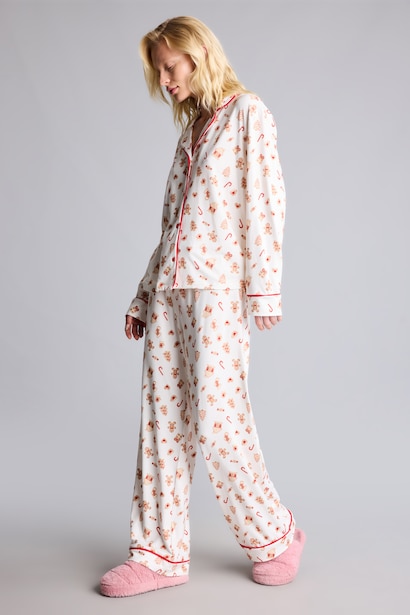 Regular Fıt Uzun Kollu Pijama Takımı