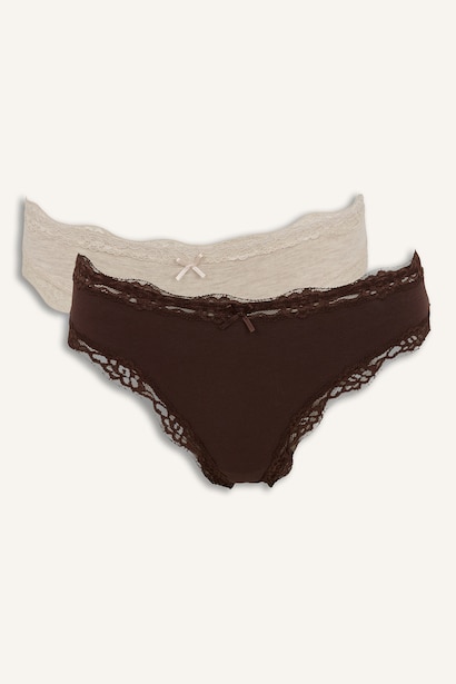 Dantelli Ribana 2'li Slip Külot