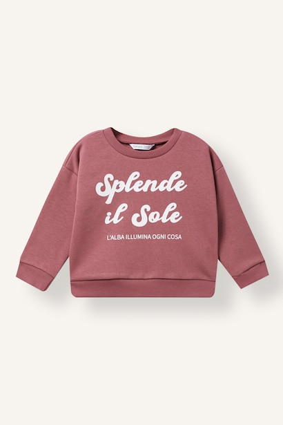 Oversize Fit Slogan Sweatshirt