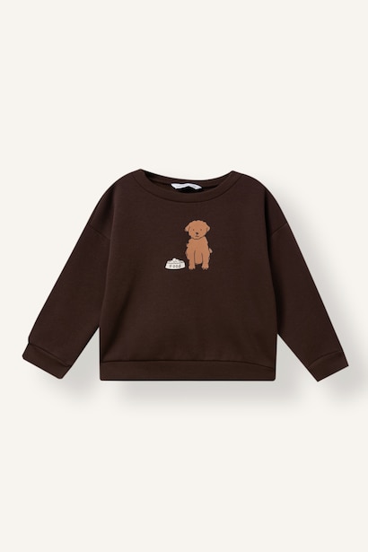 Oversize Fit Animal Print Sweatshirt