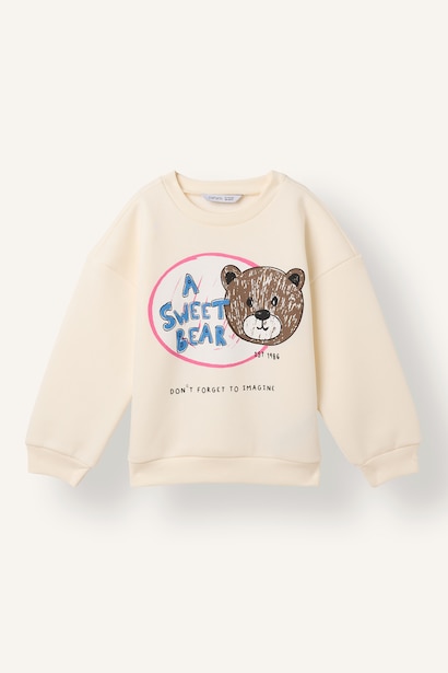 Oversize Baskılı 2'li Sweatshirt Erkek Bebek