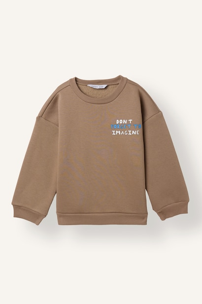 Oversize Baskılı 2'li Sweatshirt Erkek Bebek