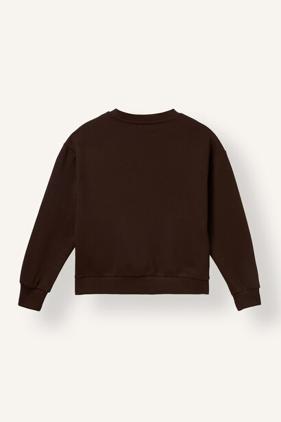 Relax Fit Ayıcık Baskılı Sweatshirt Kız Çocuk